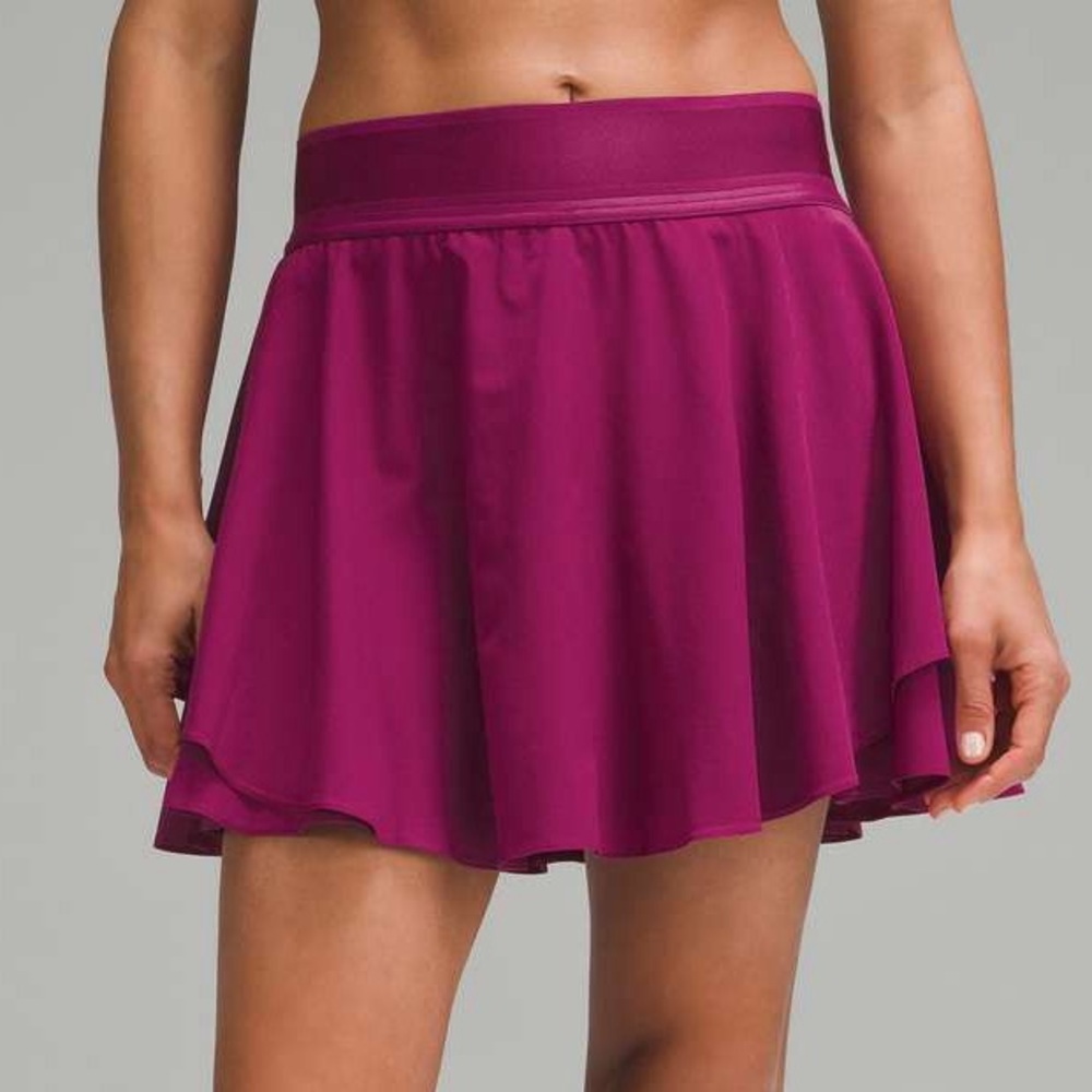 Lululemon Court Rival Tennis Skirt Size 6 Long in Magenta